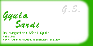 gyula sardi business card